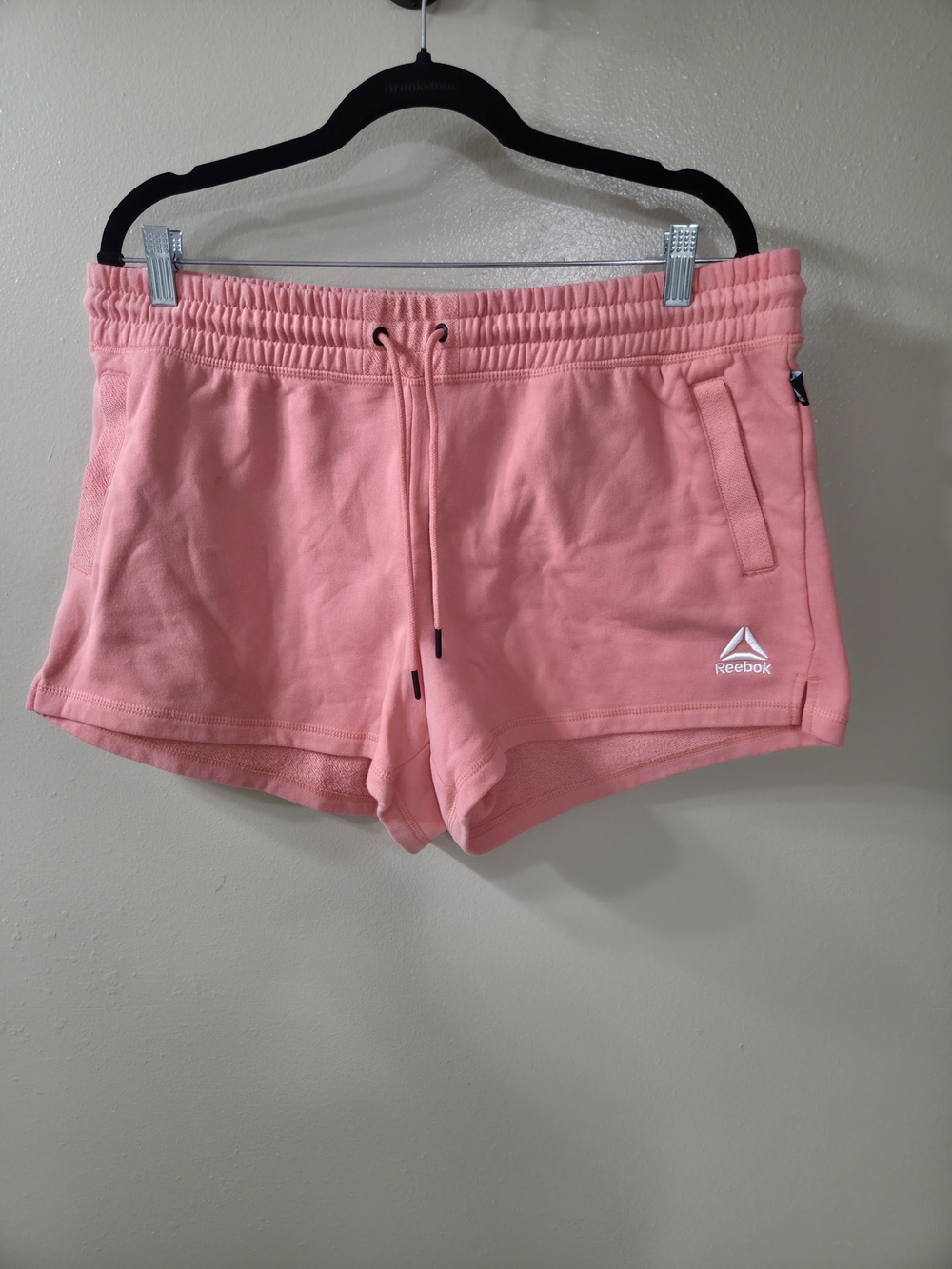Reebok Women's Coral/ Peach Drawstring Athletic Shorts